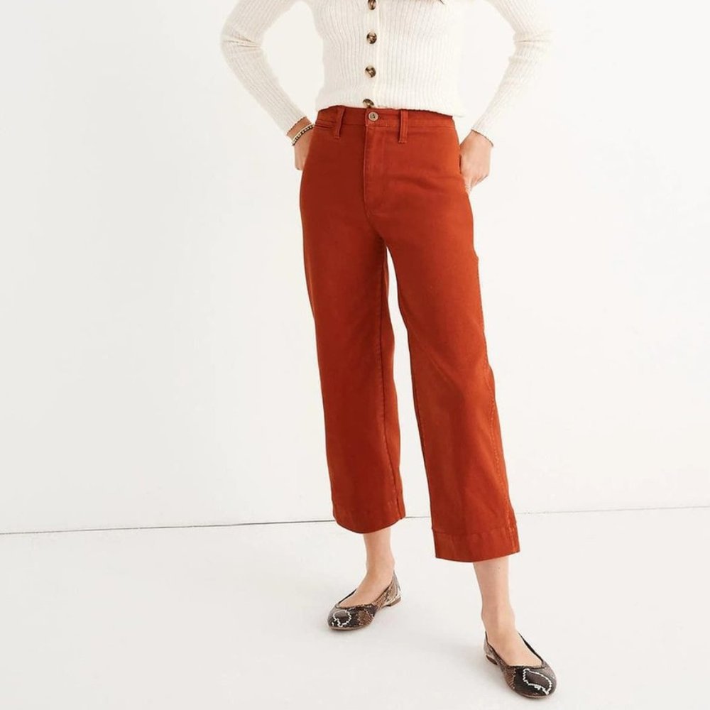 Like-new Madewell Slim Wide Crop Pants size 26